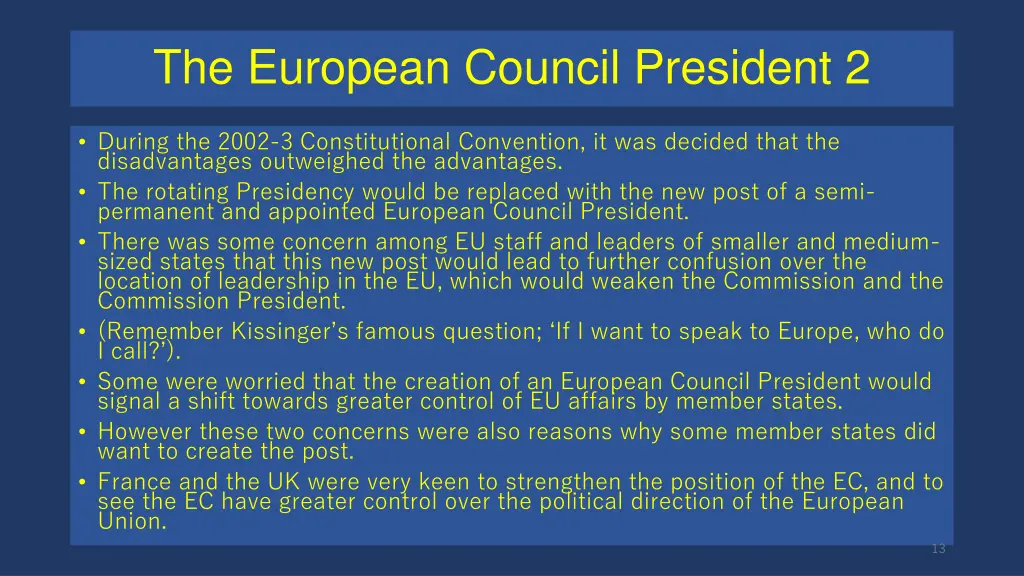 the european council president 2