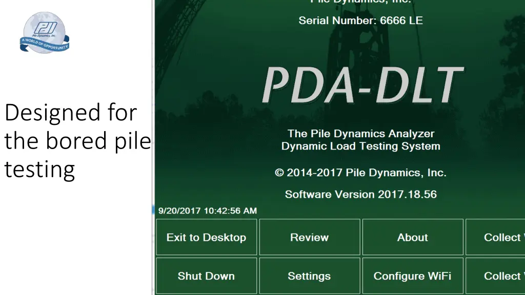 designed for the bored pile testing