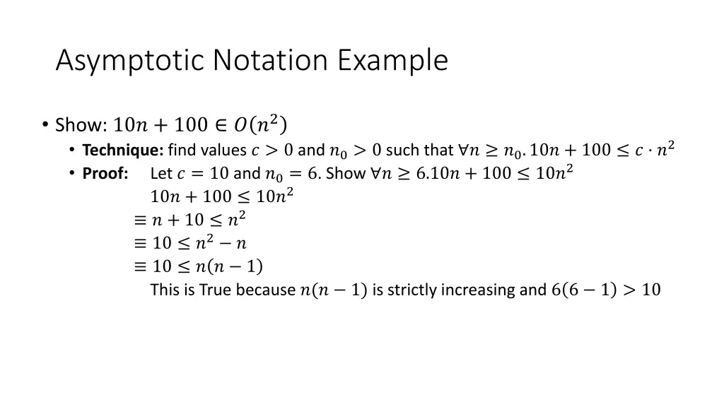 asymptotic notation example 1