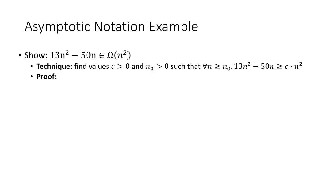 asymptotic notation example 2