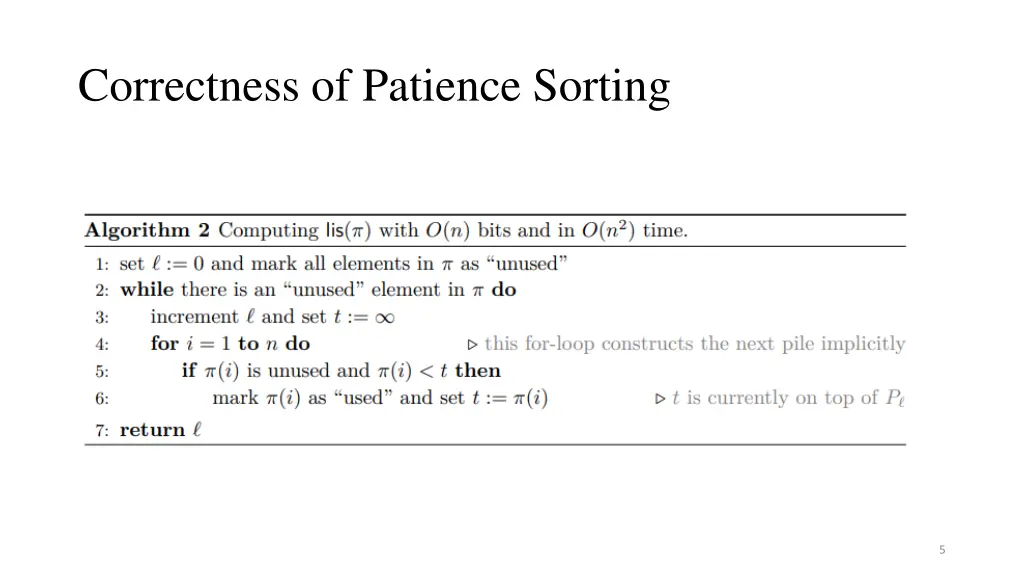 correctness of patience sorting