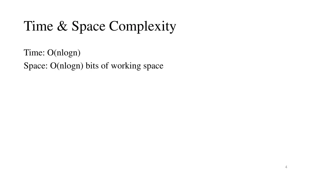 time space complexity
