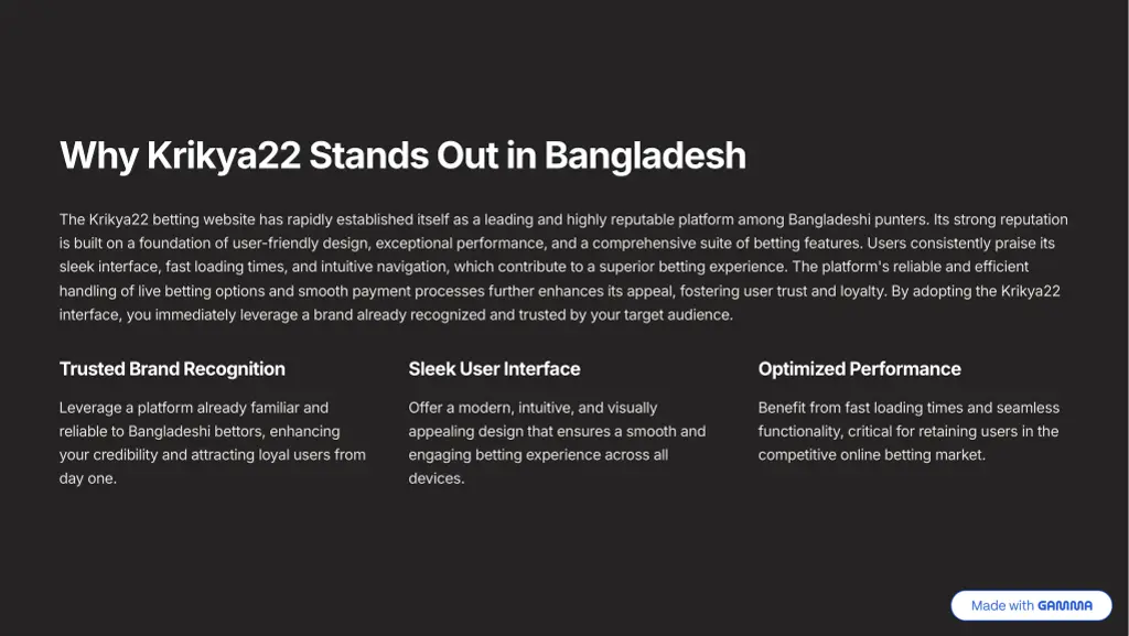 why krikya22 stands out in bangladesh