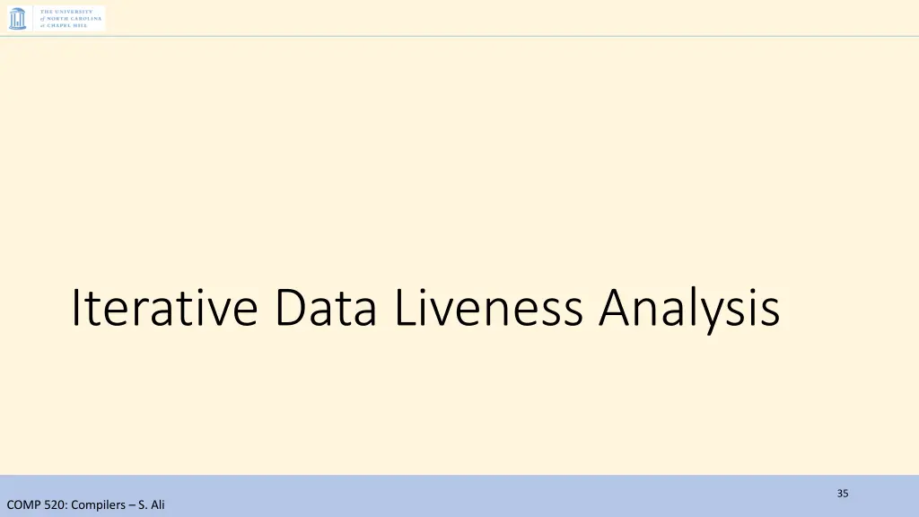 iterative data liveness analysis
