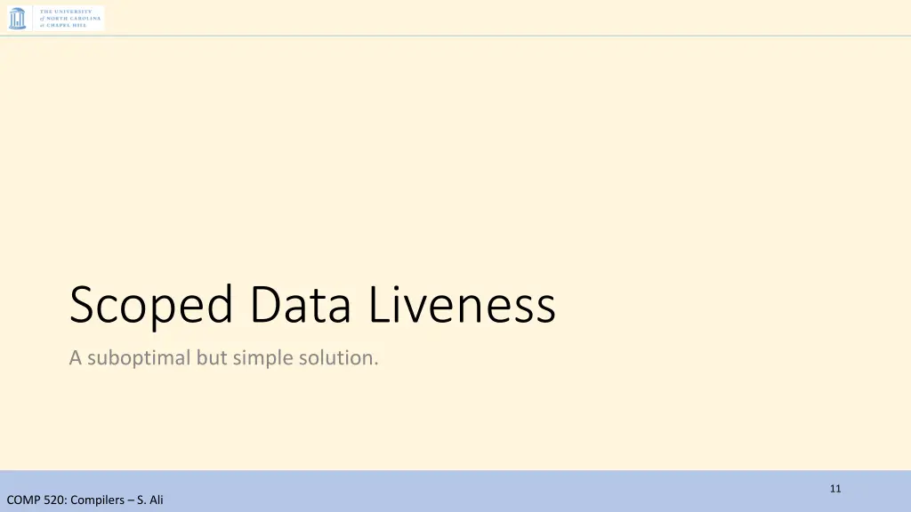scoped data liveness a suboptimal but simple