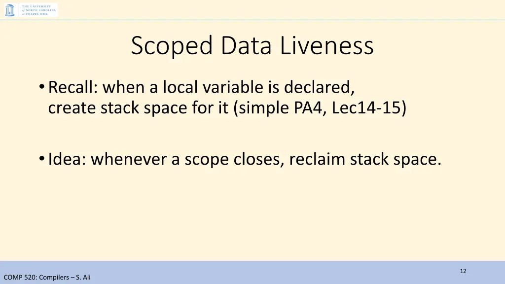 scoped data liveness