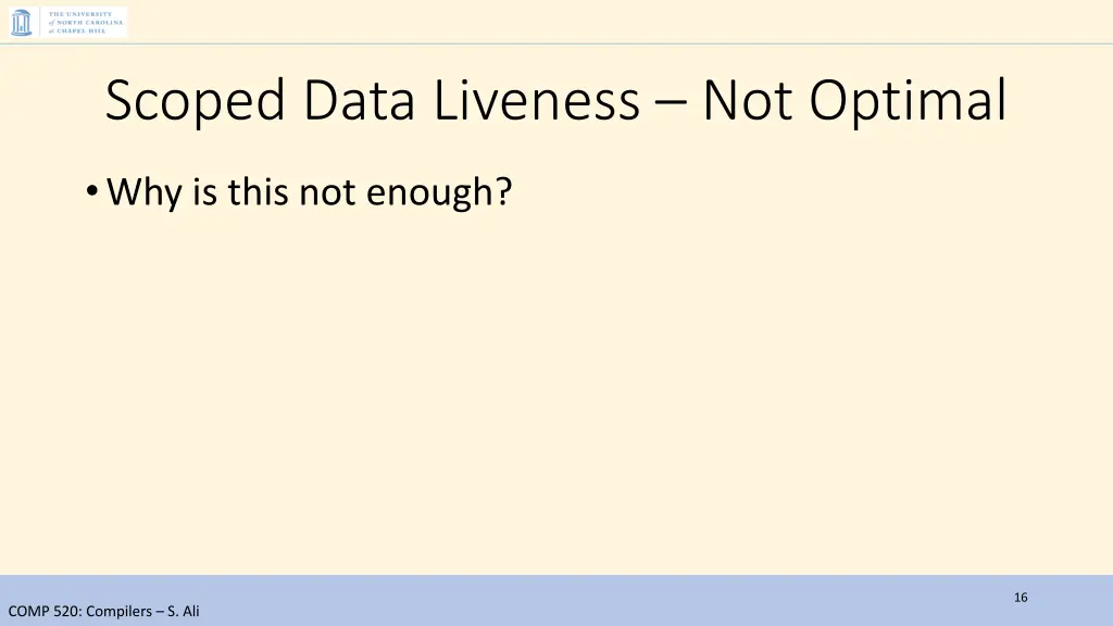 scoped data liveness not optimal