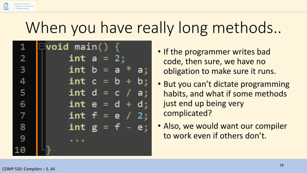 when you have really long methods