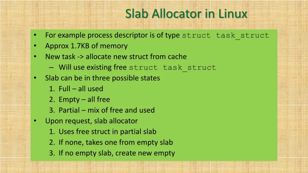 slab allocator in linux