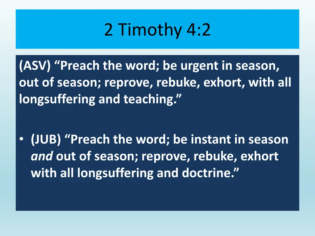 2 timothy 4 2