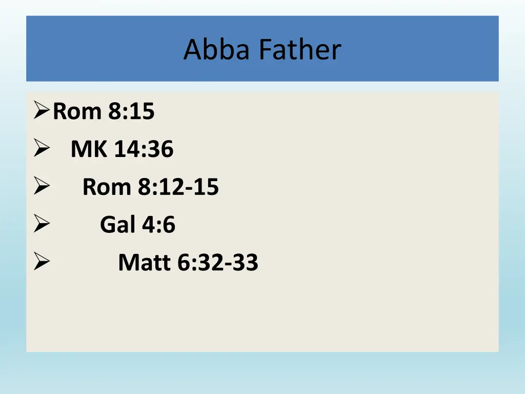 abba father