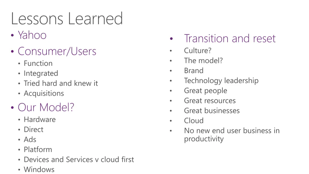 lessons learned yahoo consumer users function