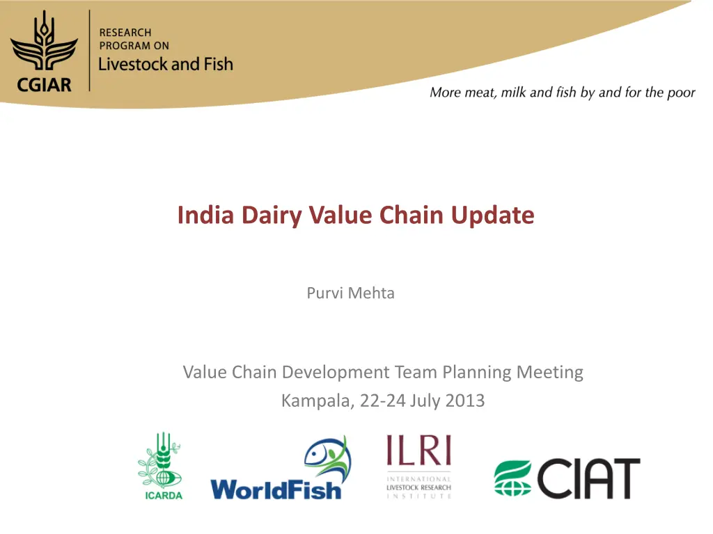 india dairy value chain update