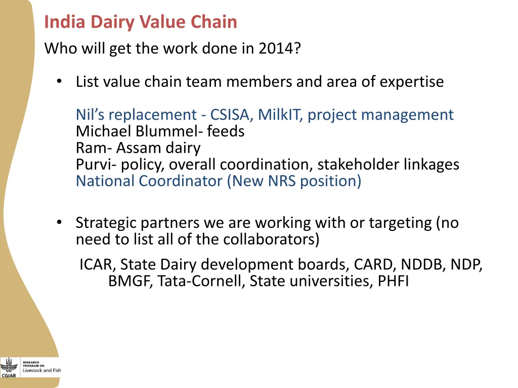 india dairy value chain who will get the work