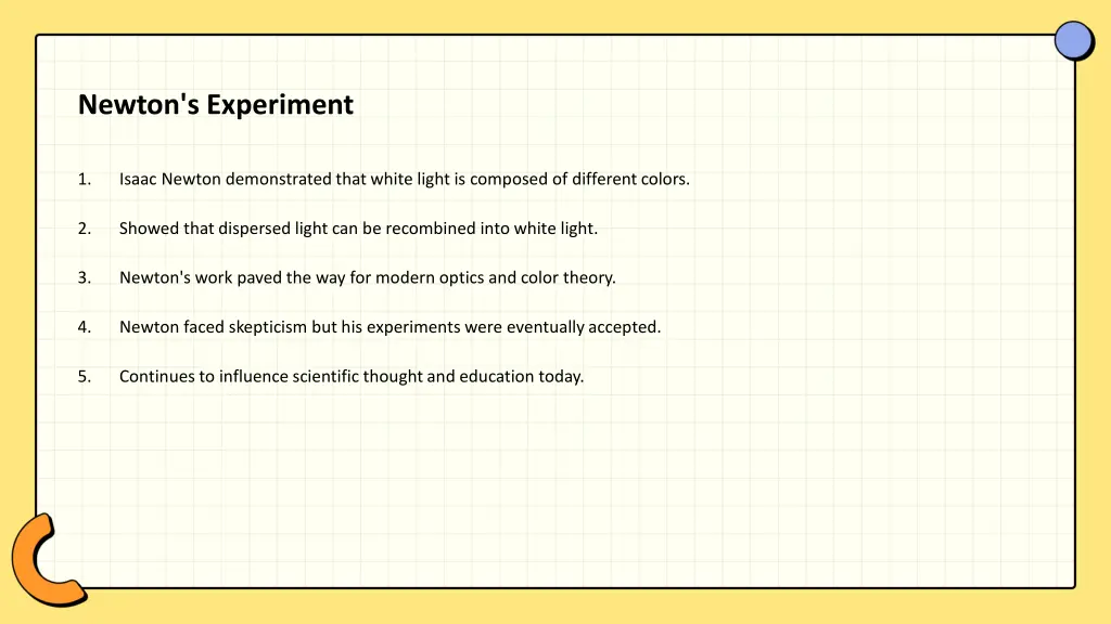 newton s experiment