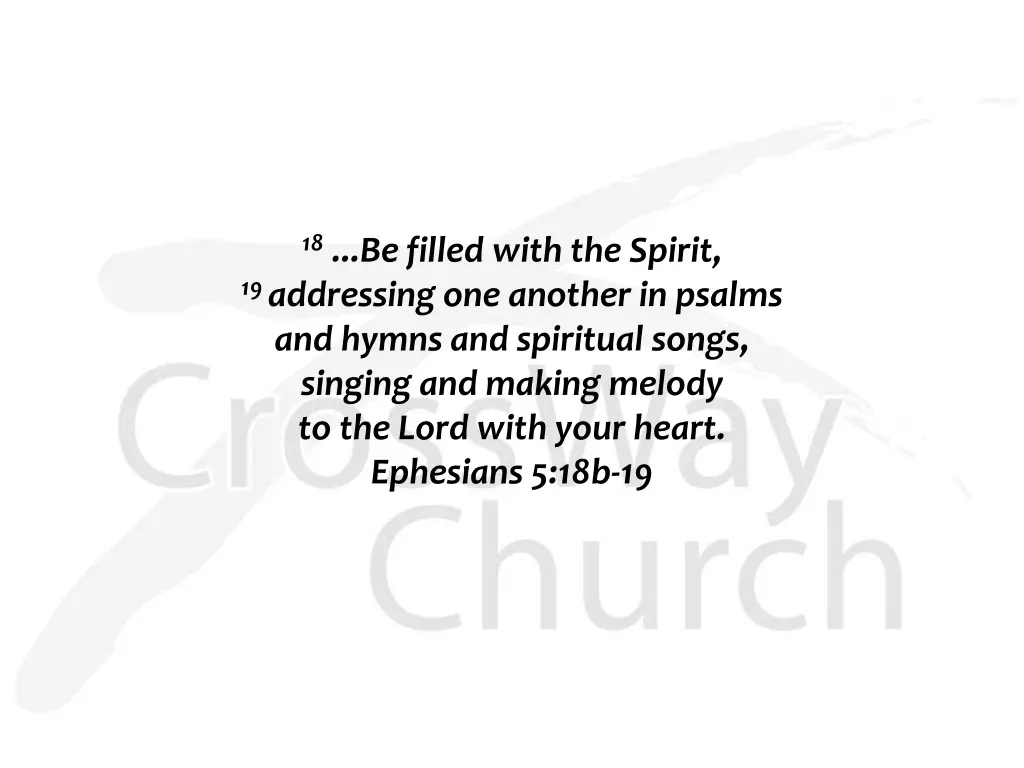 18 be filled with the spirit 19 addressing