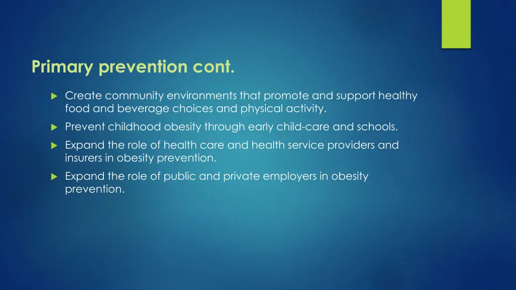 primary prevention cont 1