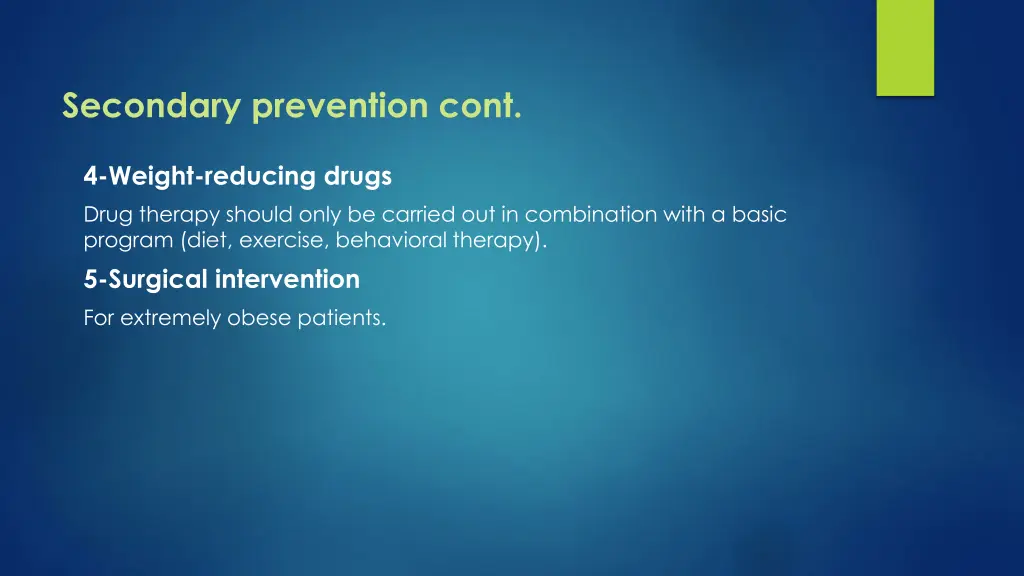 secondary prevention cont 1