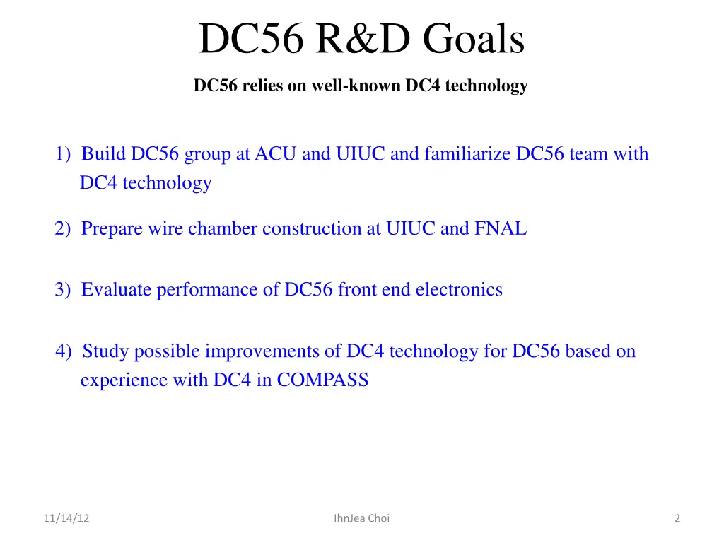 dc56 r d goals