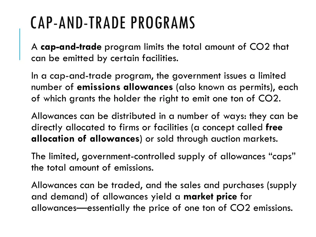 cap and trade programs