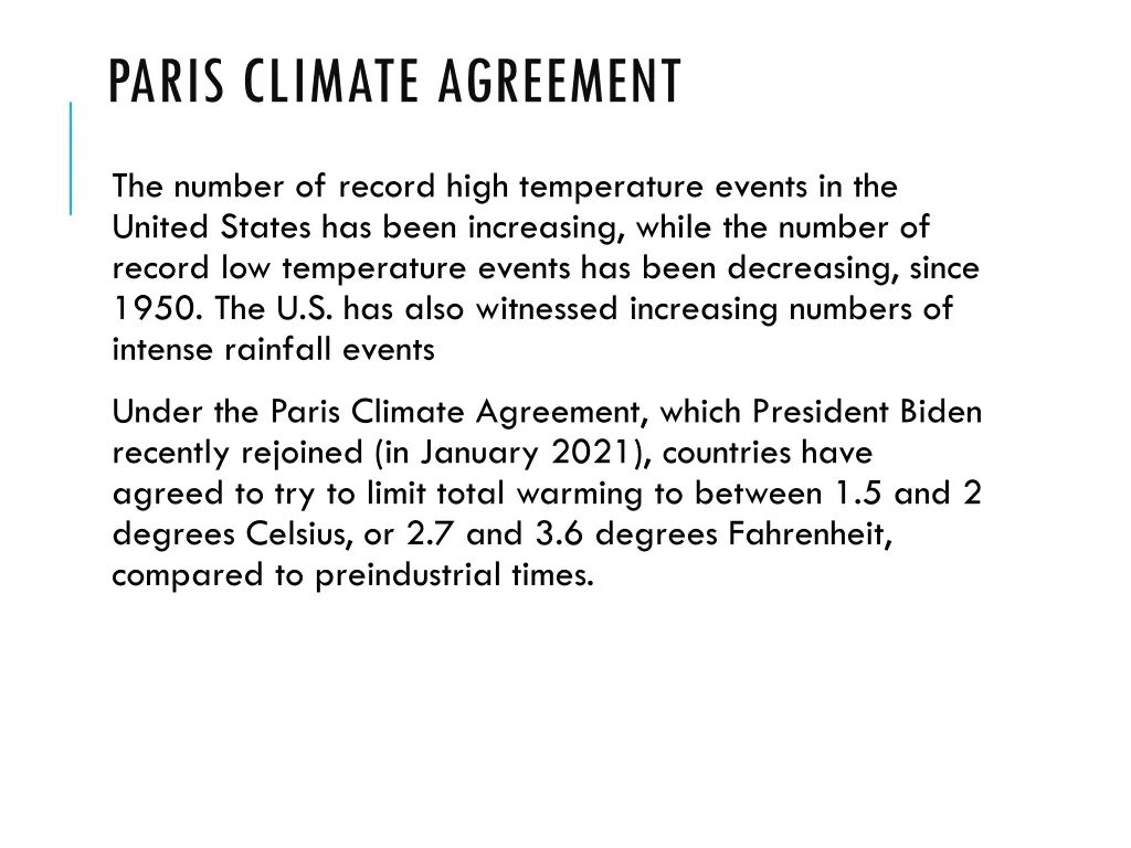 paris climate agreement