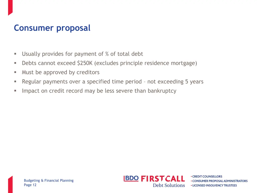 consumer proposal