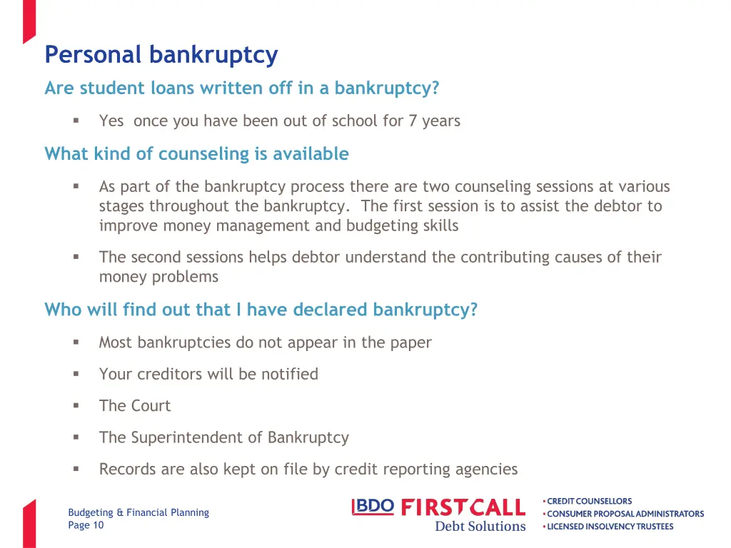 personal bankruptcy are student loans written