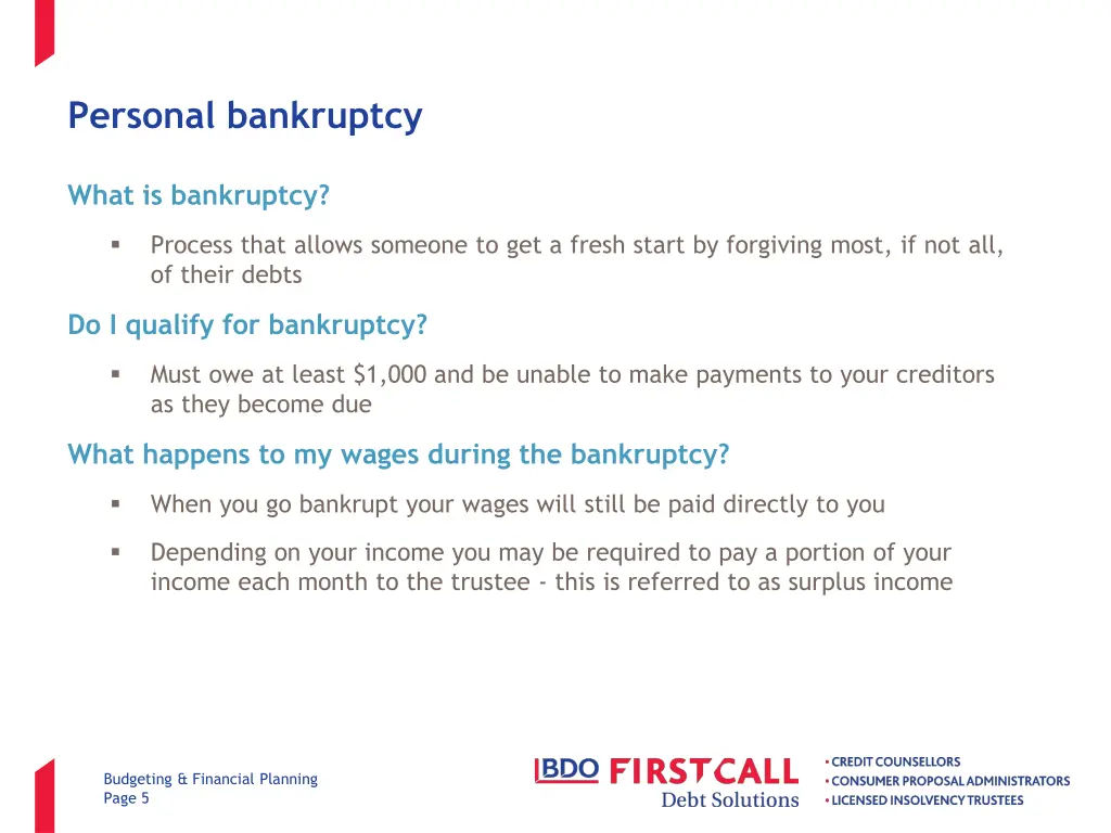 personal bankruptcy