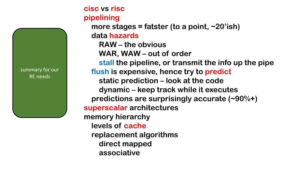cisc vs risc pipelining more stages fatster