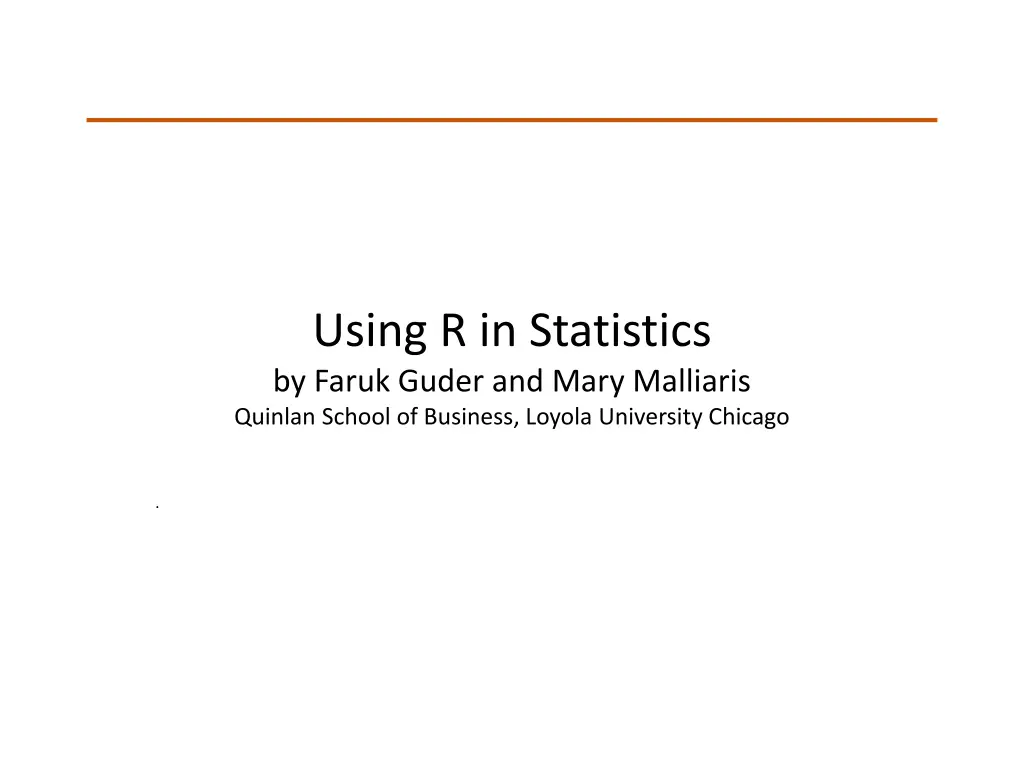 using r in statistics by faruk guder and mary