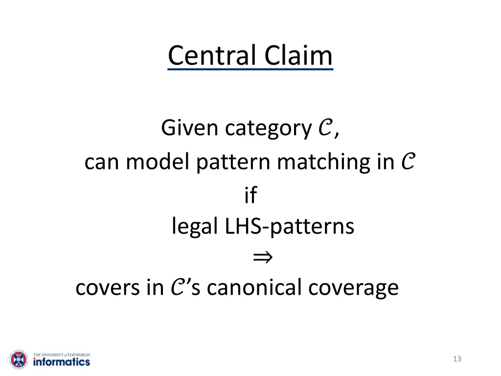 central claim