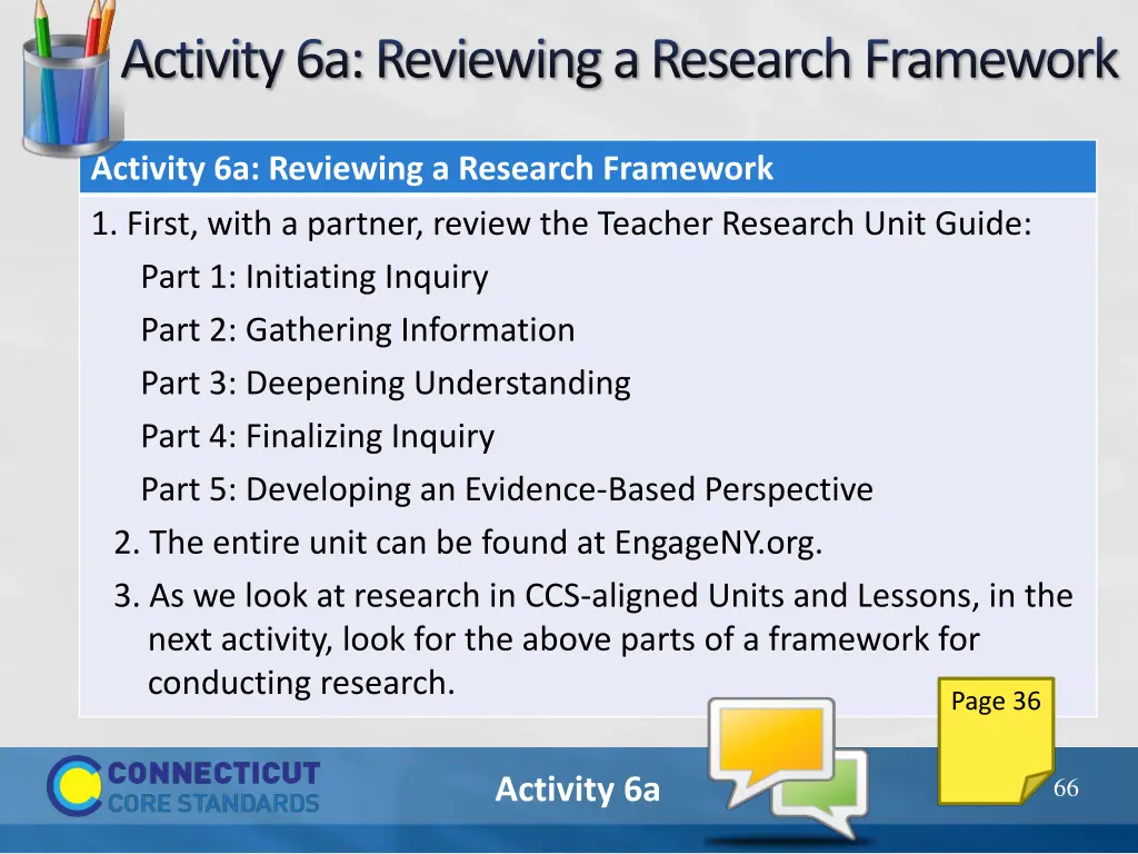 activity 6a reviewing a research framework