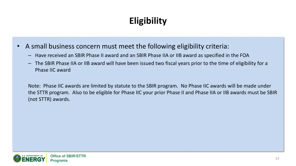 eligibility
