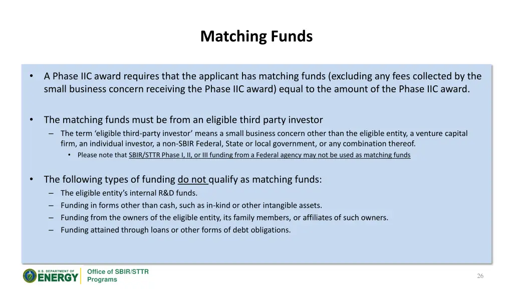 matching funds