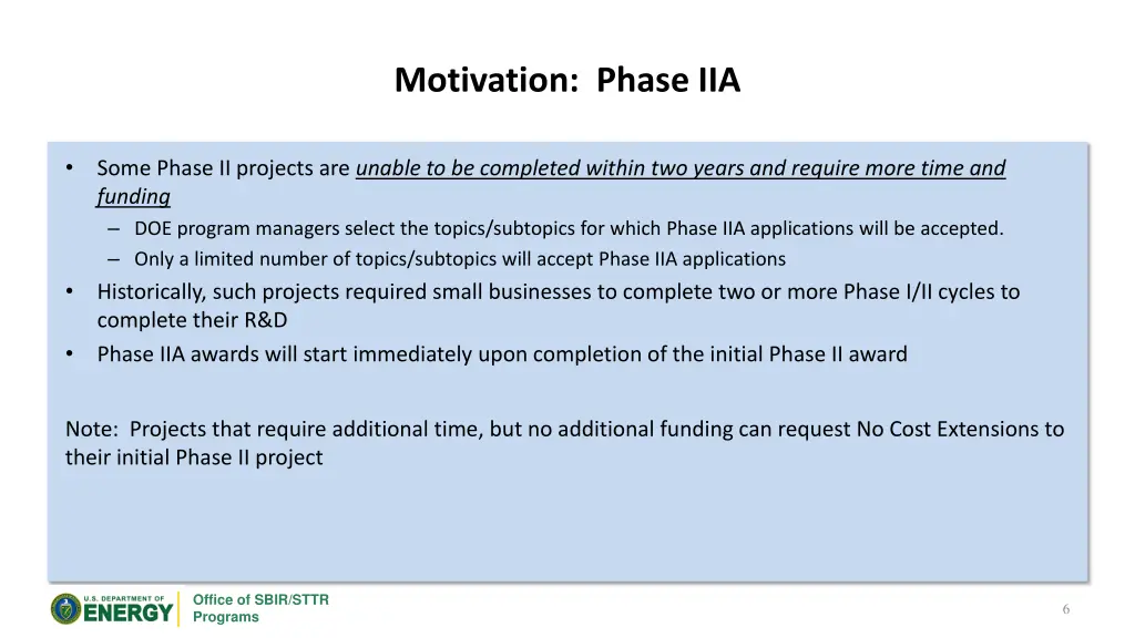 motivation phase iia