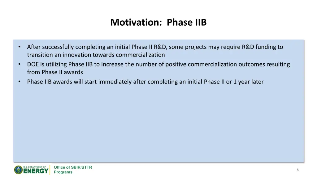 motivation phase iib