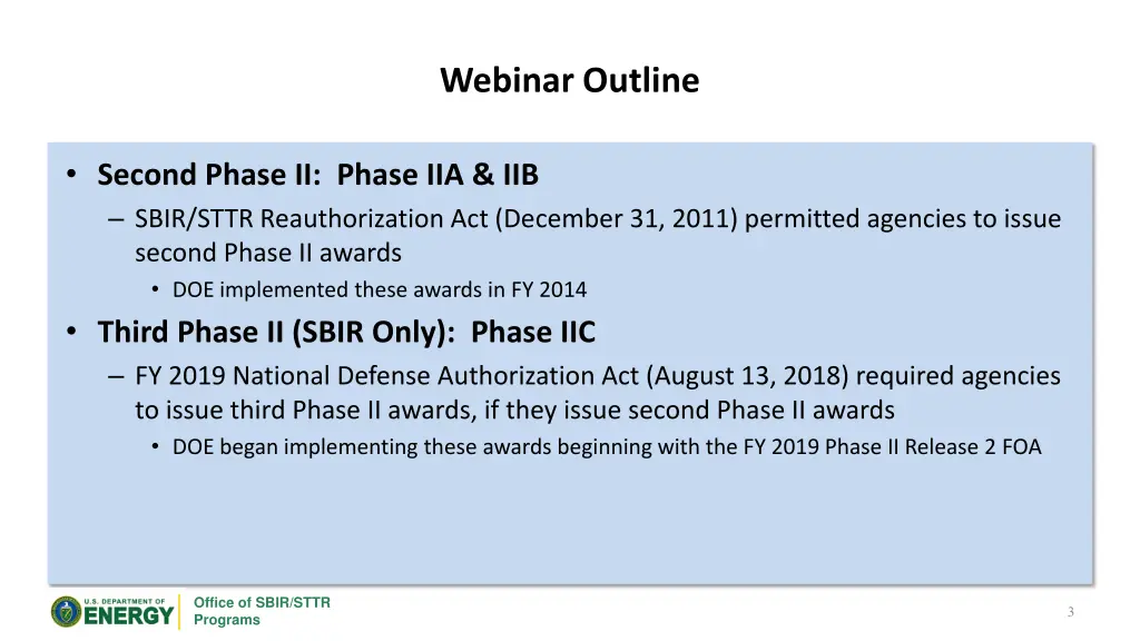 webinar outline