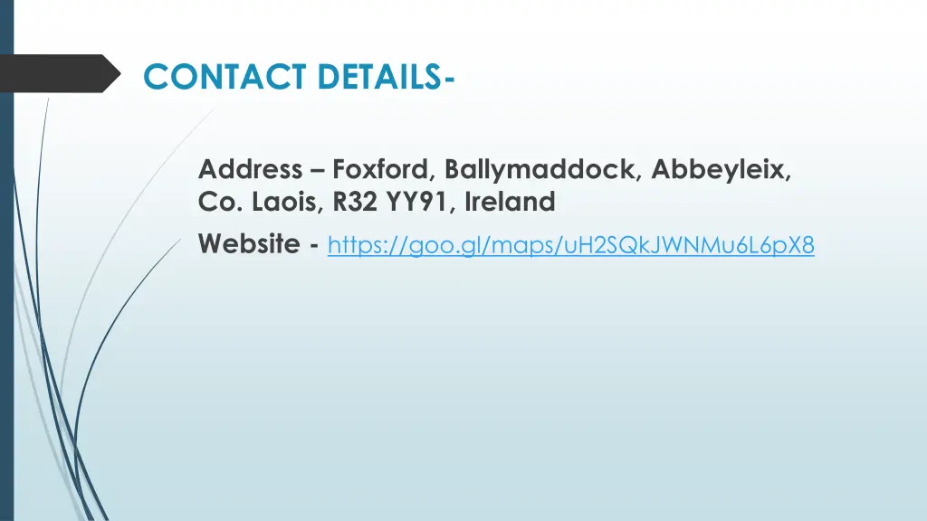 contact details