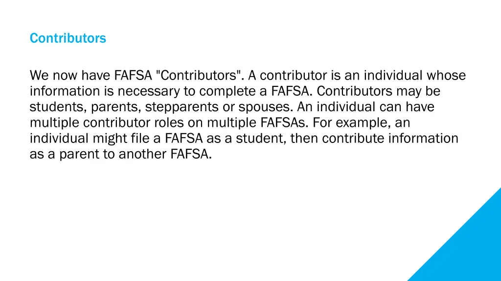 contributors