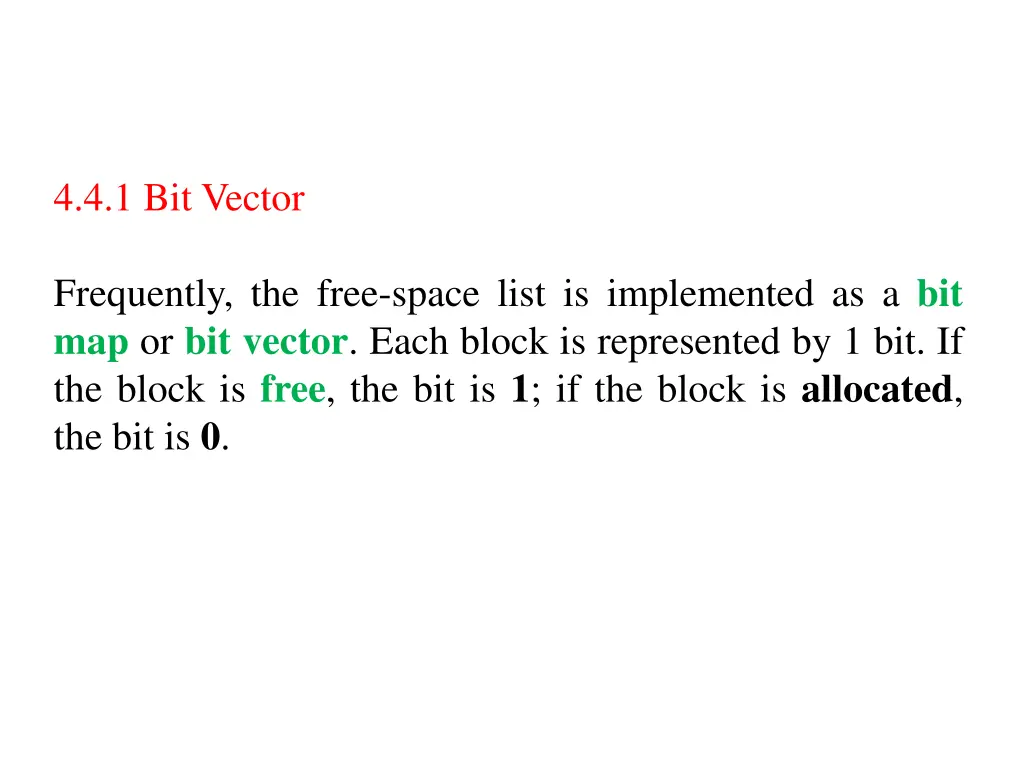 4 4 1 bit vector