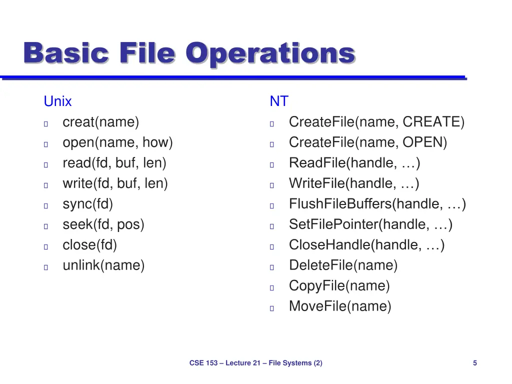 basic file operations