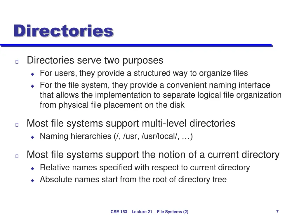 directories