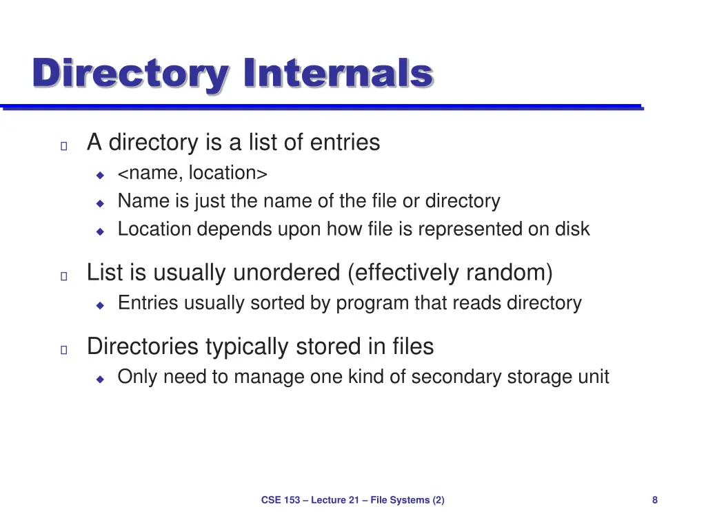 directory internals