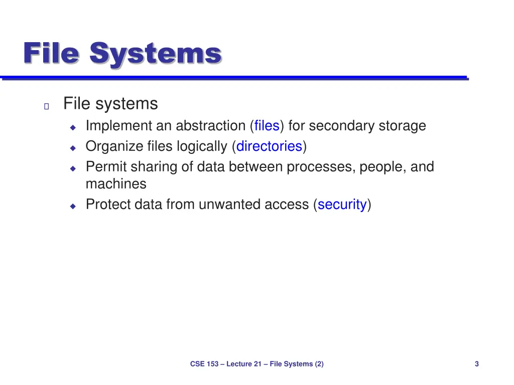 file systems