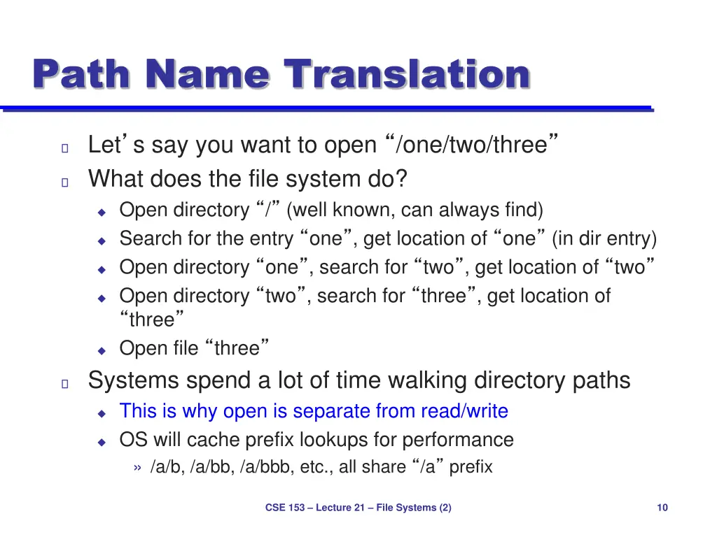path name translation