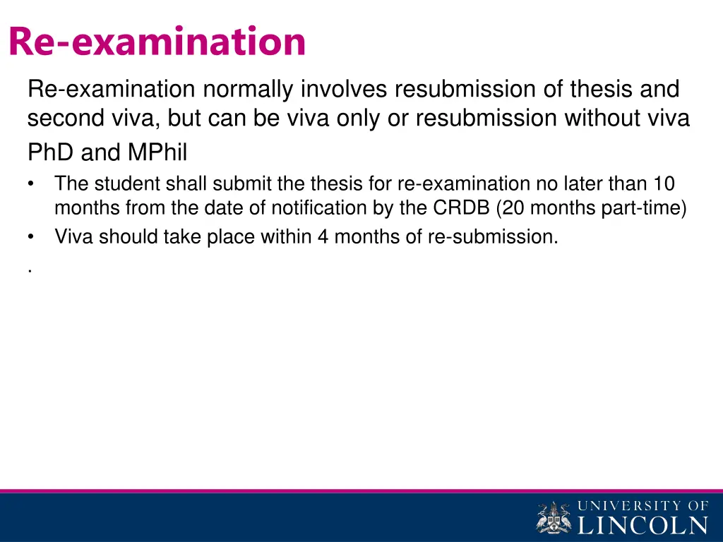 re examination re examination normally involves