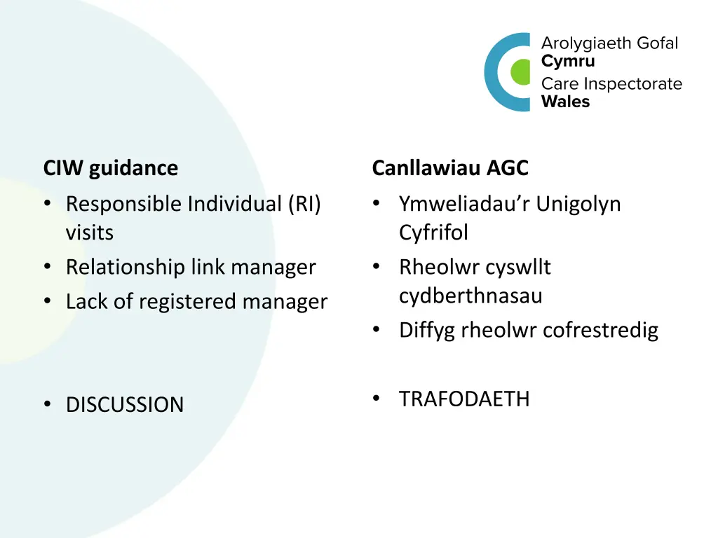 ciw guidance responsible individual ri visits