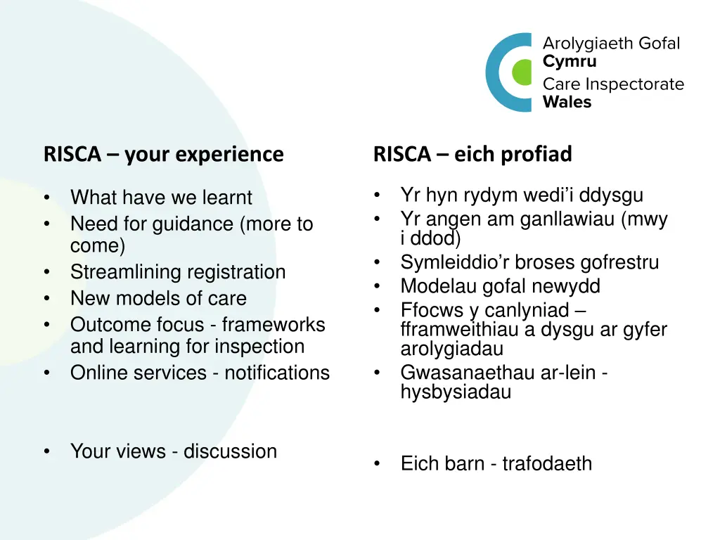 risca your experience