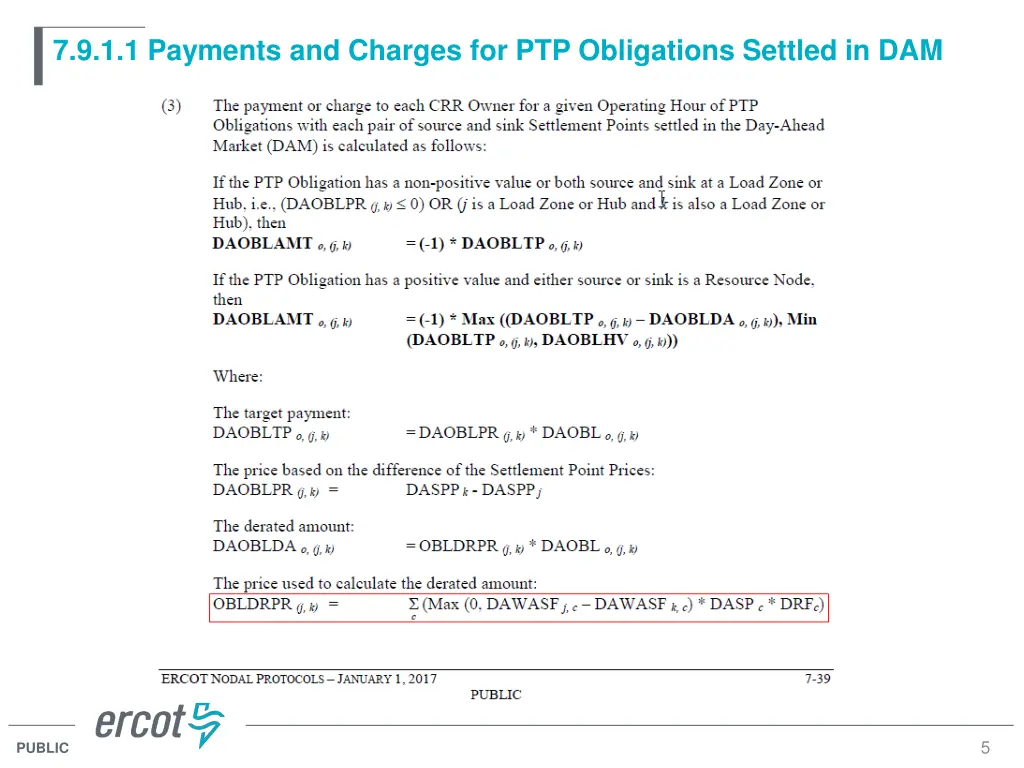 7 9 1 1 payments and charges for ptp obligations