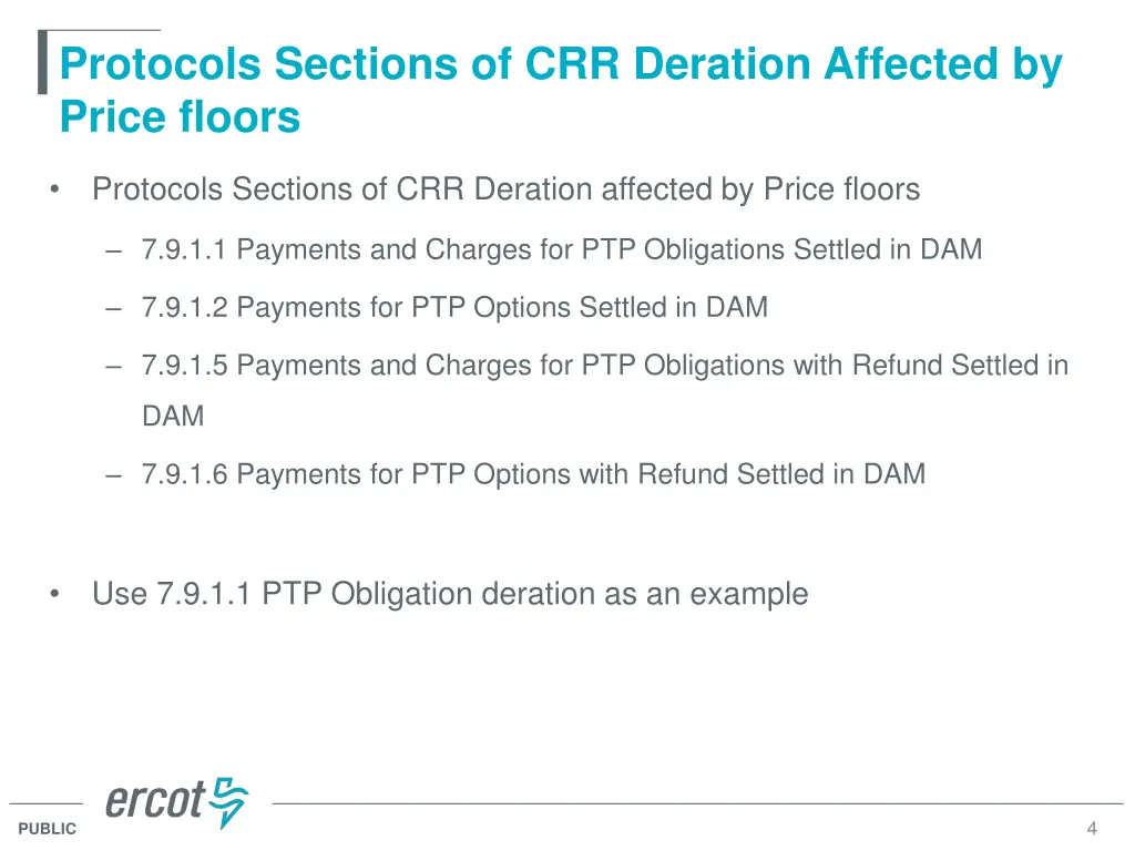 protocols sections of crr deration affected